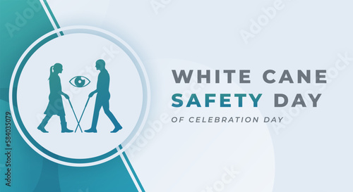 White Cane Safety Day Celebration Vector Design Illustration for Background, Poster, Banner, Advertising, Greeting Card