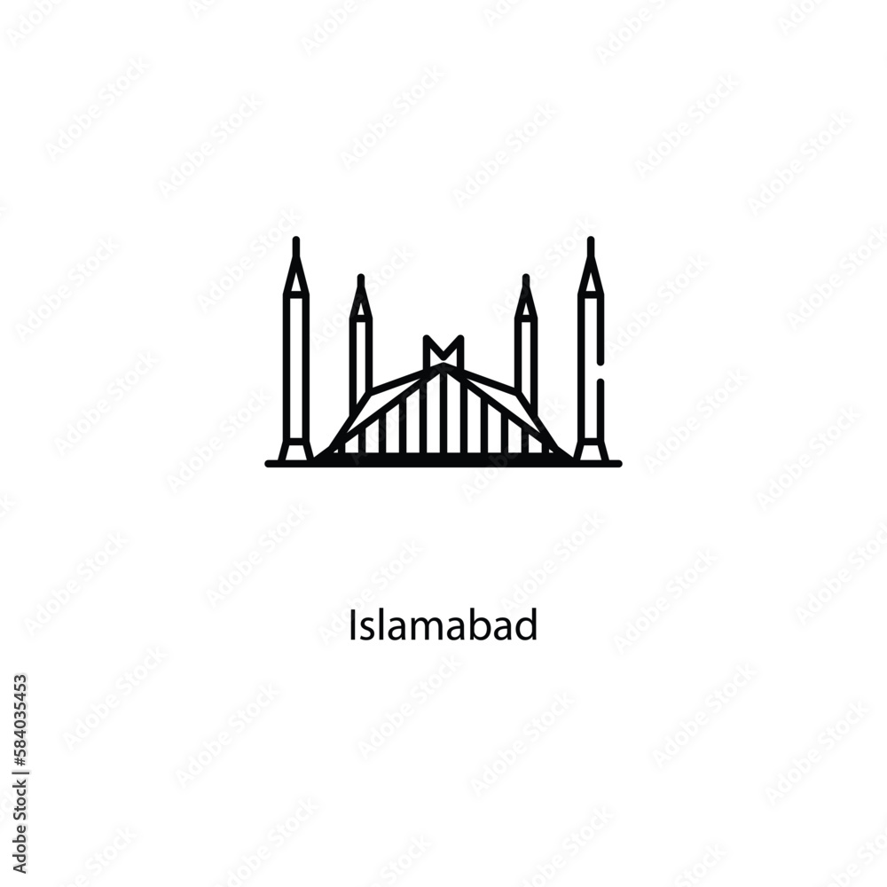 Islamabad icon. Suitable for Web Page, Mobile App, UI, UX and GUI design.