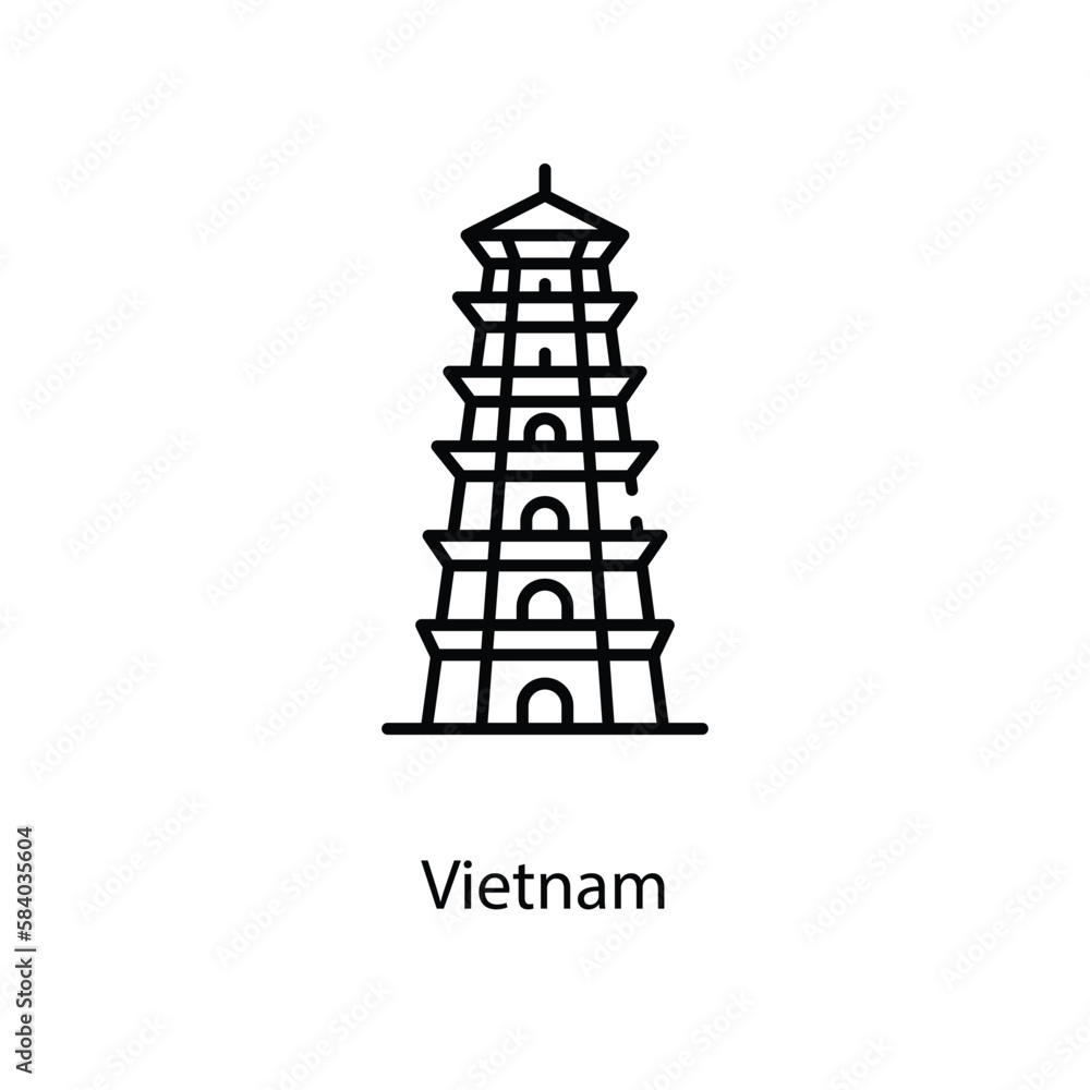Vietnam icon. Suitable for Web Page, Mobile App, UI, UX and GUI design.