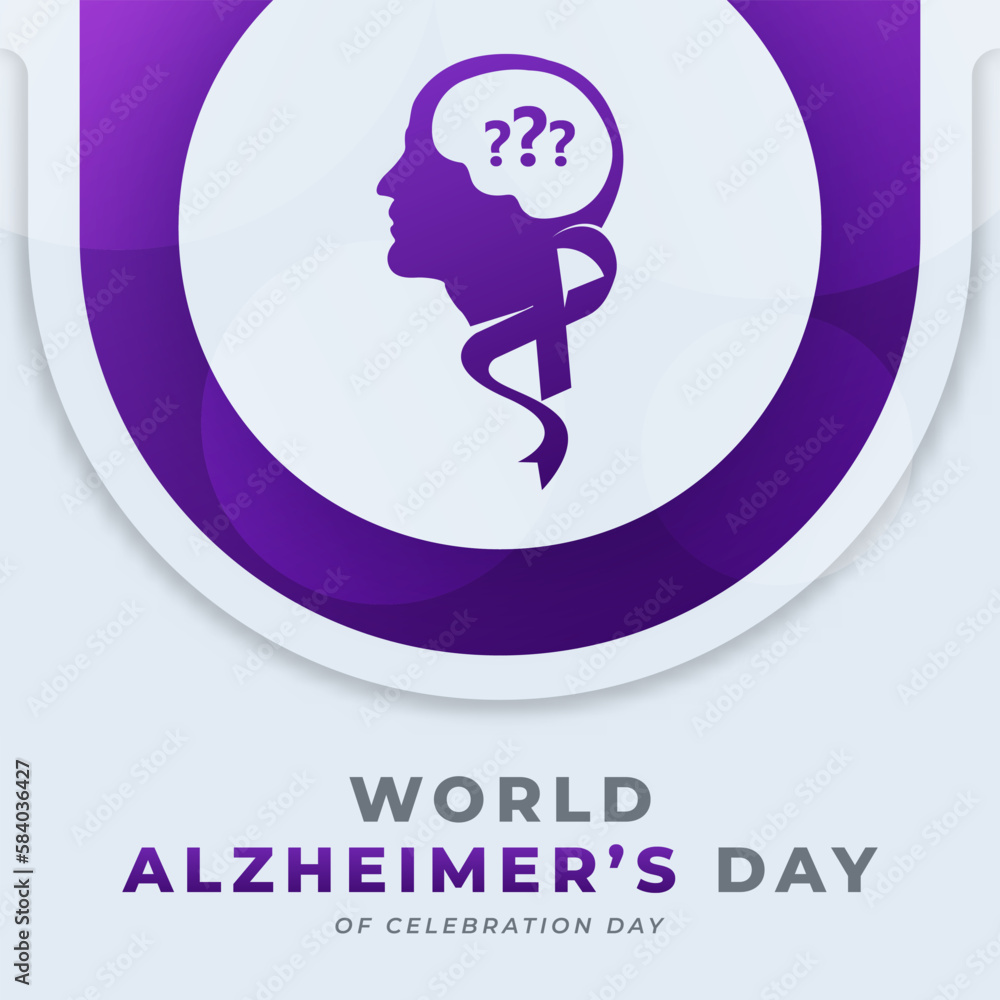 World Alzheimer's Day Celebration Vector Design Illustration for Background, Poster, Banner, Advertising, Greeting Card World Alzheimer's Day Celebration Vector Design Illustration for Background, Poster, Banner, Advertising, Greeting Card