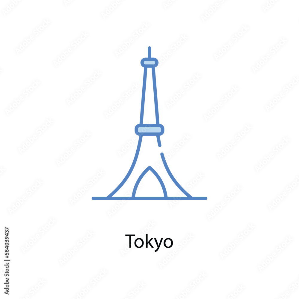 Tokyo icon. Suitable for Web Page, Mobile App, UI, UX and GUI design.