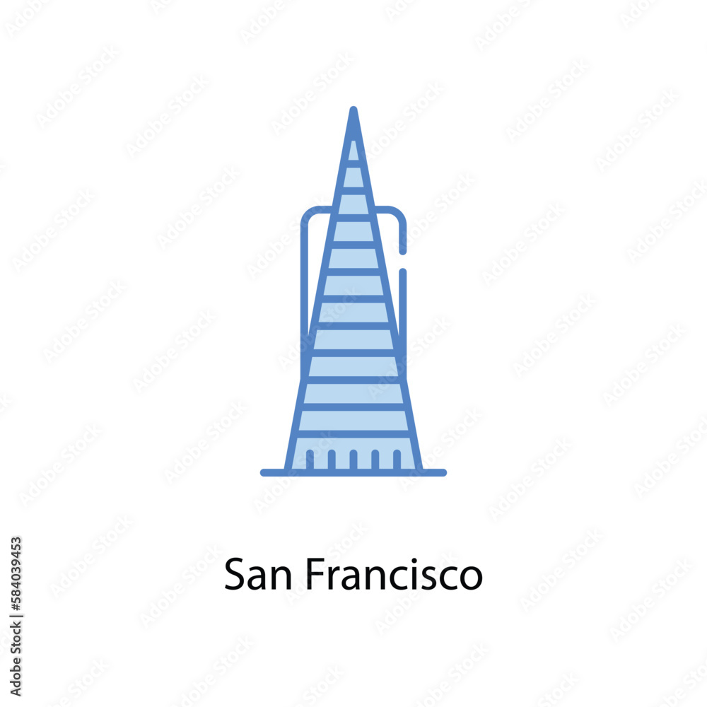 San Francisco icon. Suitable for Web Page, Mobile App, UI, UX and GUI design. San Francisco icon. Suitable for Web Page, Mobile App, UI, UX and GUI design.