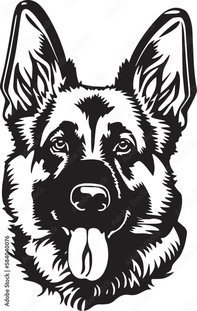 Obraz premium German Shepherd Dog Vector illustration