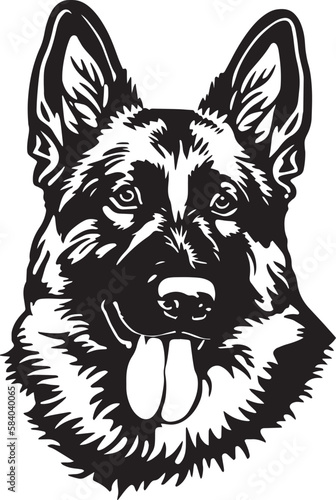 German Shepherd Dog Vector illustration