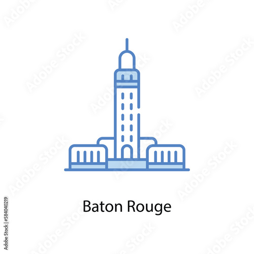 Baton Rouge icon. Suitable for Web Page, Mobile App, UI, UX and GUI design.