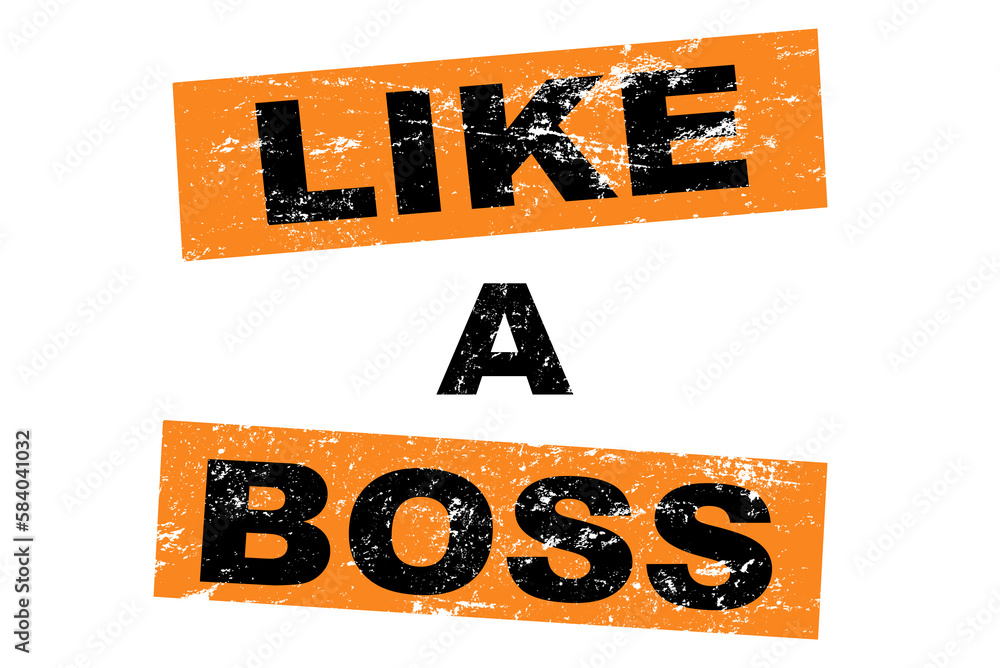 Like a Boss saying lettering
