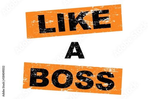 Like a Boss saying lettering 