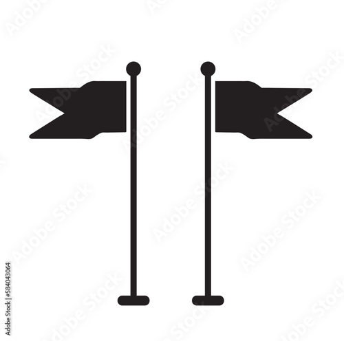 Banderines negros. Icono vector