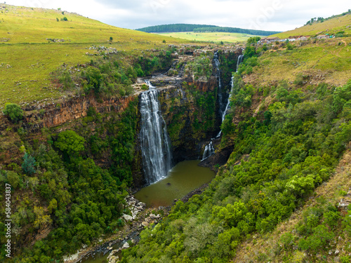 scenic photo of the african Berlin Falls  on the panorama route