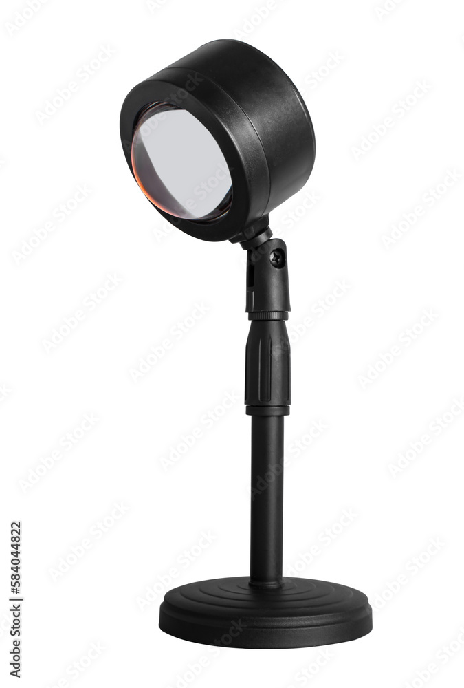 Lamp illuminator on a tripod, on a white background in insulation Lamp illuminator on a tripod, on a white background in insulation