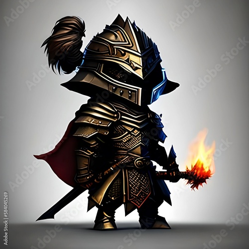 Warrior With Sword, Elden Ring, Elden Ring Reed Samurai, Warrior With Torch, Chibi, Chibi Style, Elden Ring Chibi, Dark Souls Chibi photo