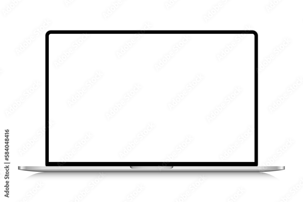 Isolated laptop mockup without background with blank screen. Stock royalty free vector illustration Isolated laptop mockup without background with blank screen. Stock royalty free vector illustration