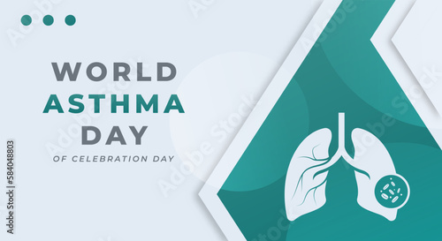 World Asthma Day Celebration Vector Design Illustration for Background, Poster, Banner, Advertising, Greeting Card