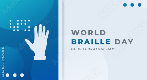 World Braille Day Celebration Vector Design Illustration for Background, Poster, Banner, Advertising, Greeting Card