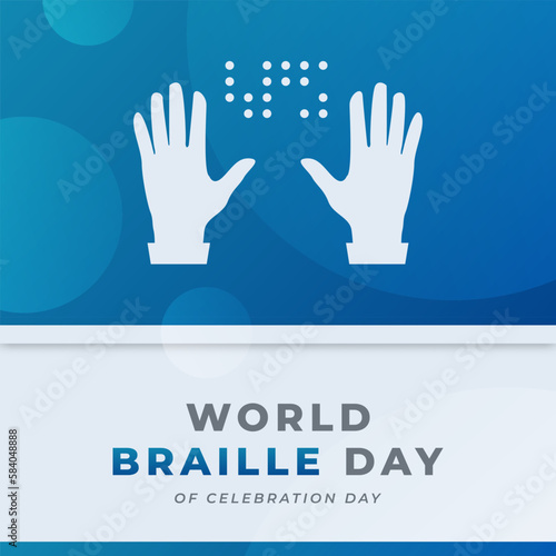 World Braille Day Celebration Vector Design Illustration for Background, Poster, Banner, Advertising, Greeting Card