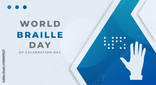 World Braille Day Celebration Vector Design Illustration for Background, Poster, Banner, Advertising, Greeting Card