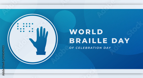 World Braille Day Celebration Vector Design Illustration for Background, Poster, Banner, Advertising, Greeting Card