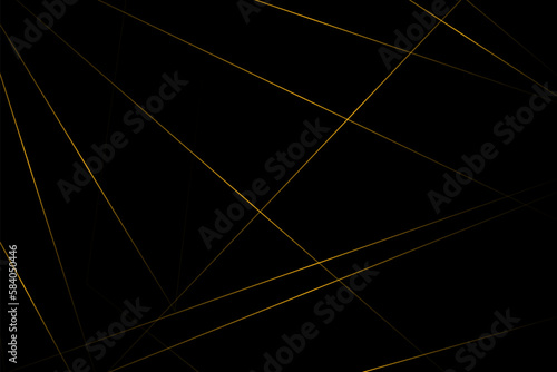 Abstract black with gold lines, triangles background modern design. Vector illustration EPS 10.