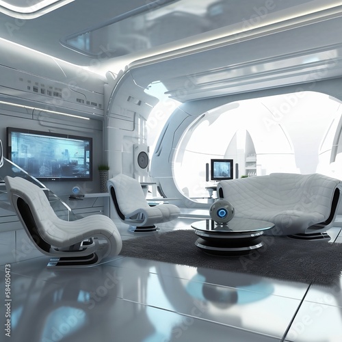 Futuristic Living Room Interior