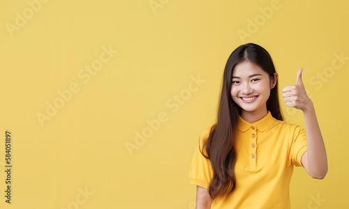 Asian Girl Giving the Thumb...