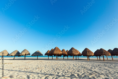 Beautiful Progreso beach in Mexico