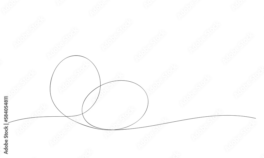 Eggs drawn in one line Eggs drawn in one line