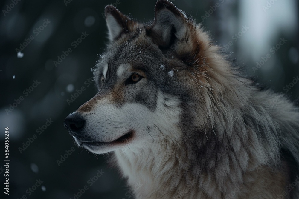 Fototapeta premium Wolf Generative AI