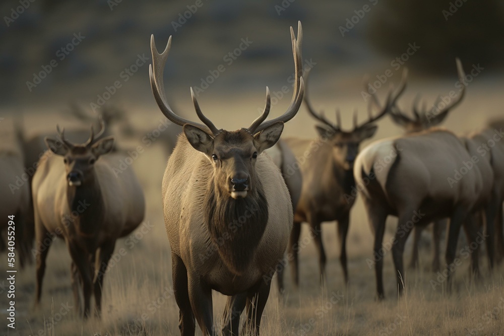 Fototapeta premium Elk Generative AI