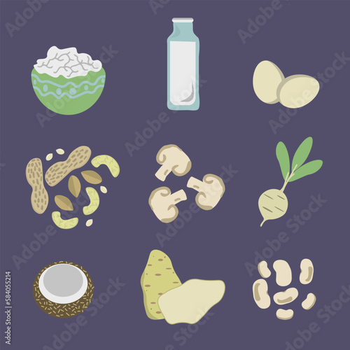Isolated food items