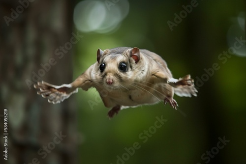 Flying Squirrel Generative AI photo