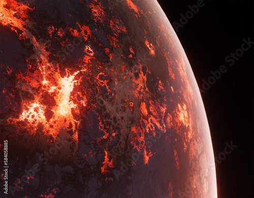 Planet, space, 3d illustration, 3d rendering