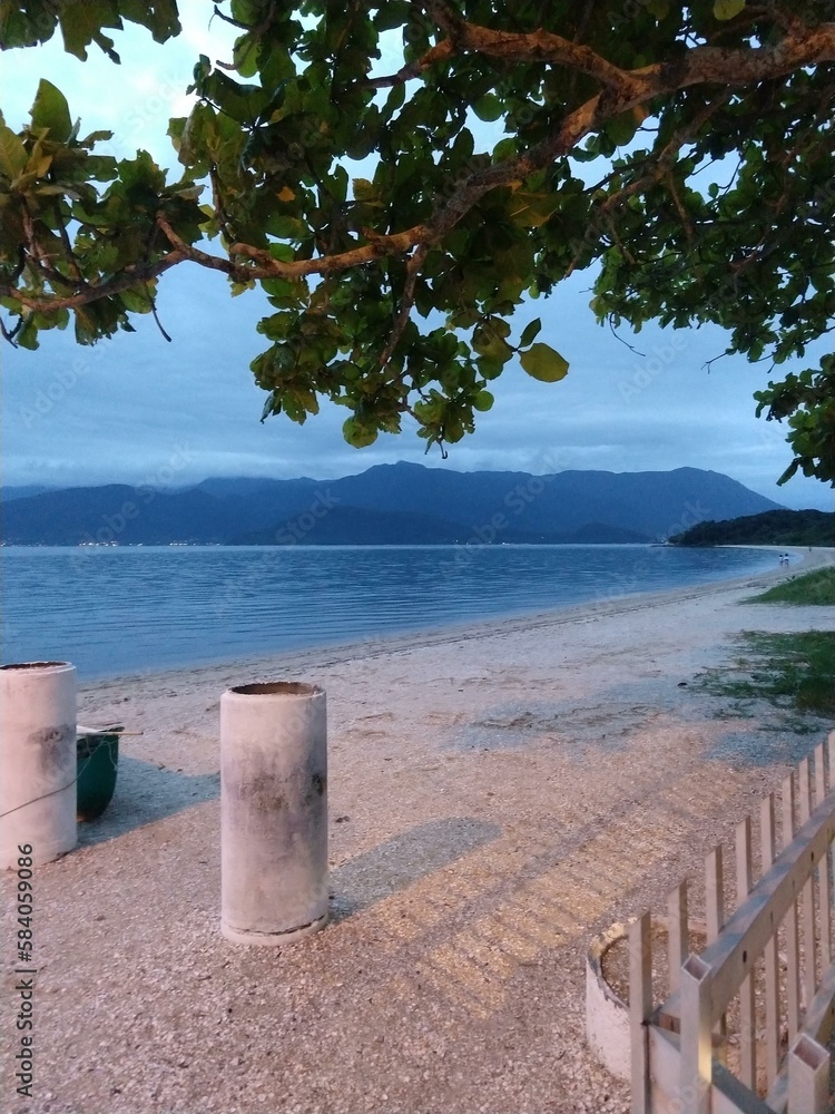 view from the beach in santa catarina brazil