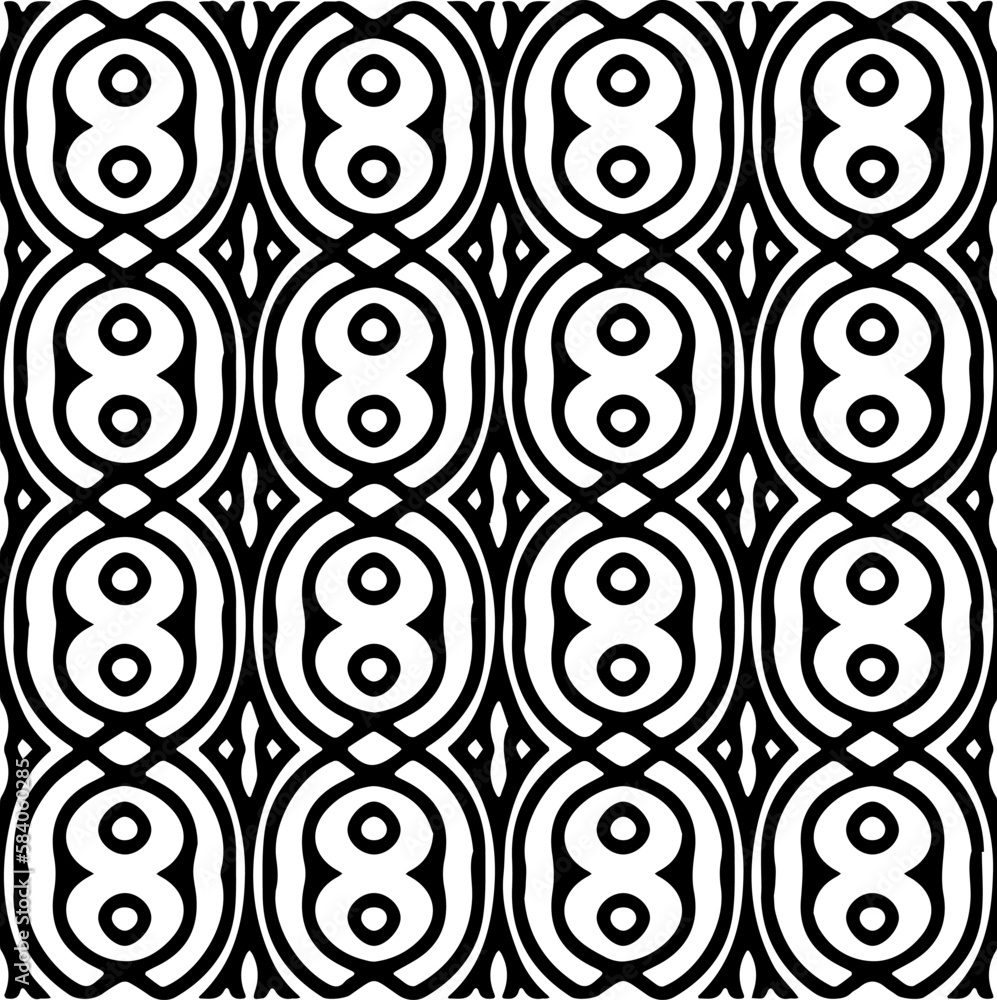 Vector geometric seamless pattern. Minimal ornamental background with abstract shapes. Black and white texture. Simple abstract ornament background. Dark repeat design for decor, fabric, cloth. Vector geometric seamless pattern. Minimal ornamental background with abstract shapes. Black and white texture. Simple abstract ornament background. Dark repeat design for decor, fabric, cloth.