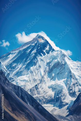 Mount Everest, the highest mountain in the world.