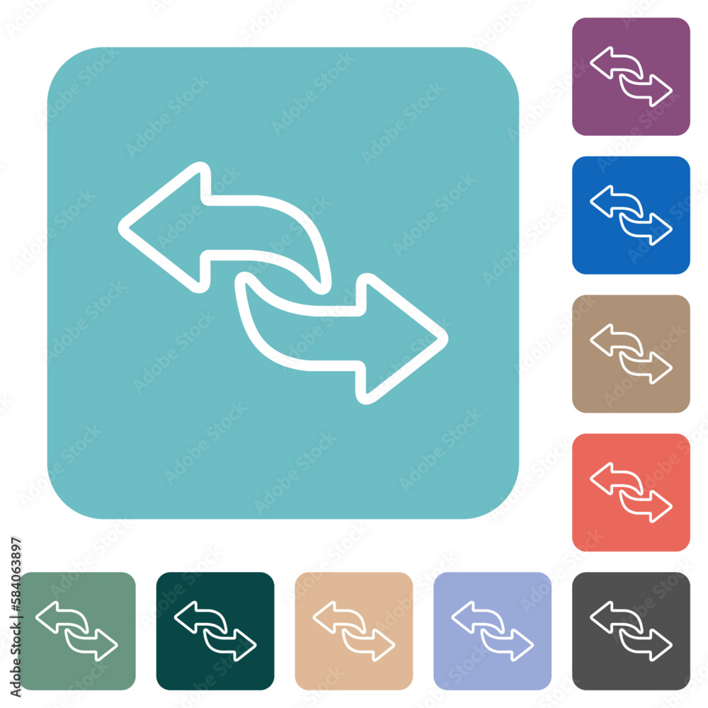 Convert arrows outline rounded square flat icons Convert arrows outline rounded square flat icons