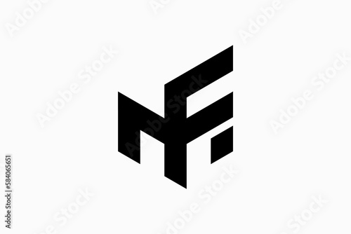 Modern creative MF or FM Logo Design and template	