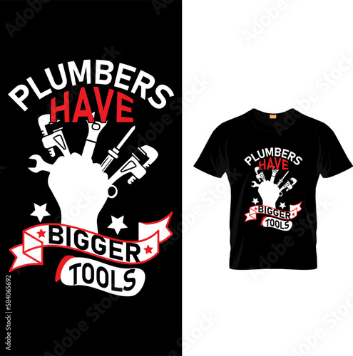 Walk away this plumber has anger issues and a serious dislike for stupid people...Plumber T Shirt Design