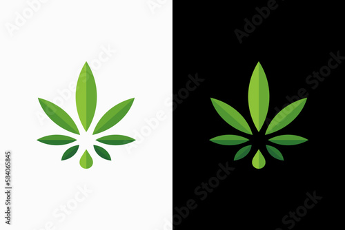 cannabis line vector logo graphic modern