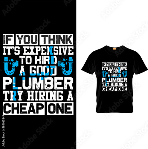Walk away this plumber has anger issues and a serious dislike for stupid people...Plumber T Shirt Design