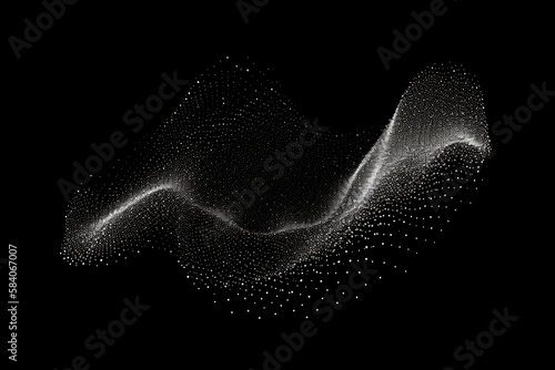 Abstract background of polka dots and woven lines.