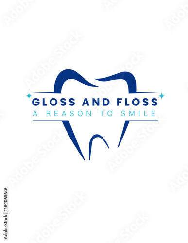 Dental Clinic logo template, Dental Care logo designs vector, Health Dent Logo design vector template linear style. Dental clinic Logotype concept icon. Tooth Teeth Smile Dentist Logo
