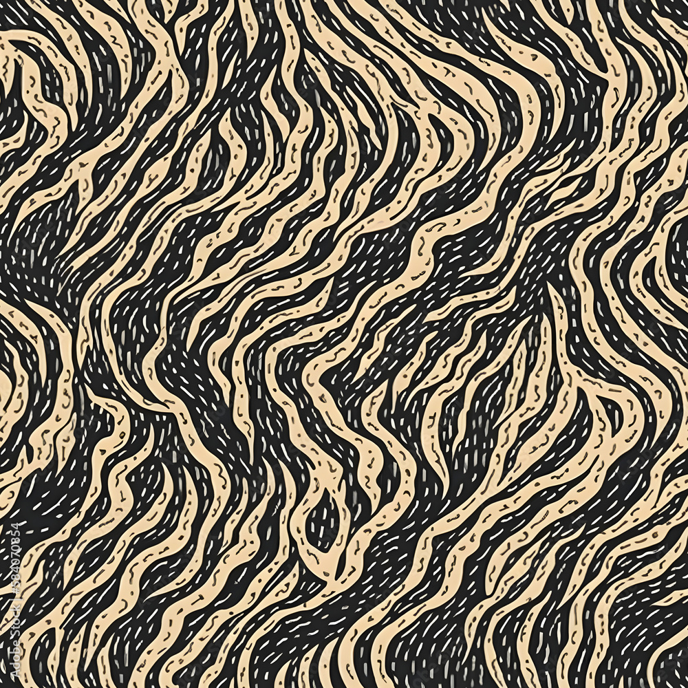 Seamless Pattern - Intertwined Organic Vines - Generative AI Seamless Pattern - Intertwined Organic Vines - Generative AI