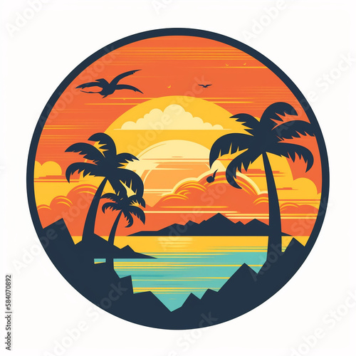  The essence of summer  The logo that transports you to the sun  sand and sea 