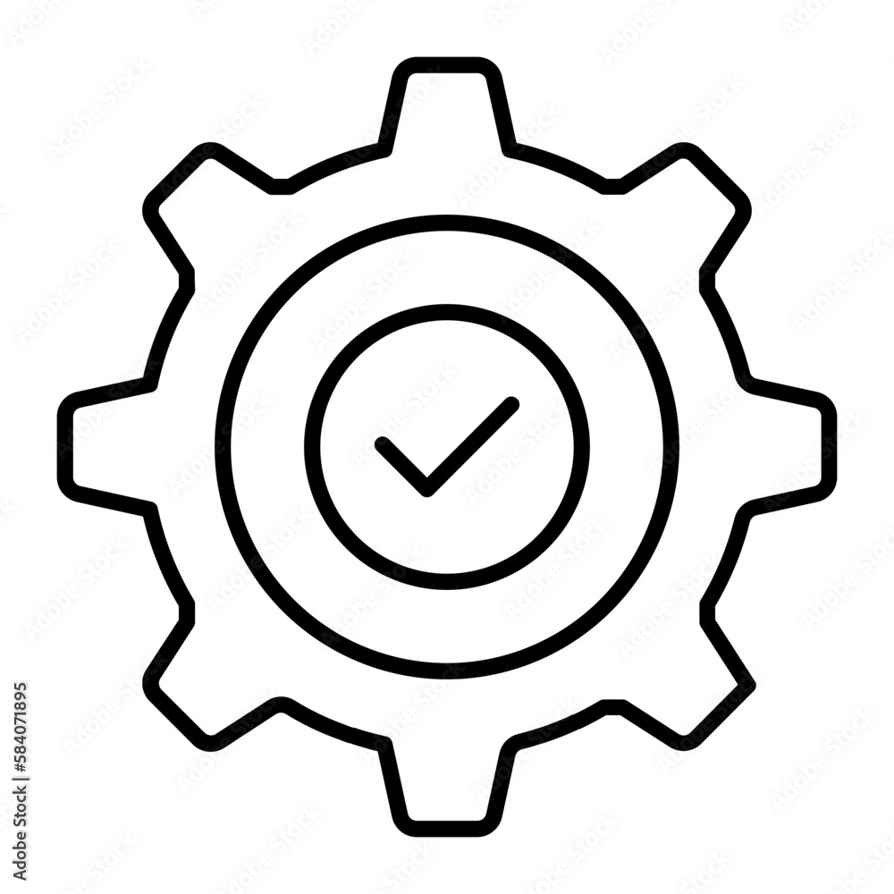 Gear Setting Outline Icon Gear Setting Outline Icon