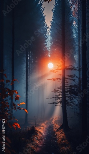 sunset in the forest © willian
