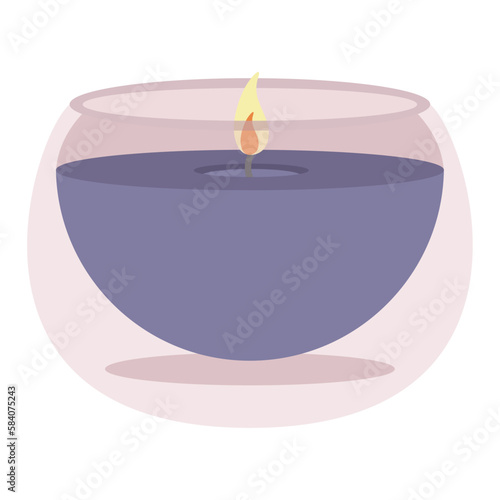 Isolated colored aromatherapy candle icon Vector