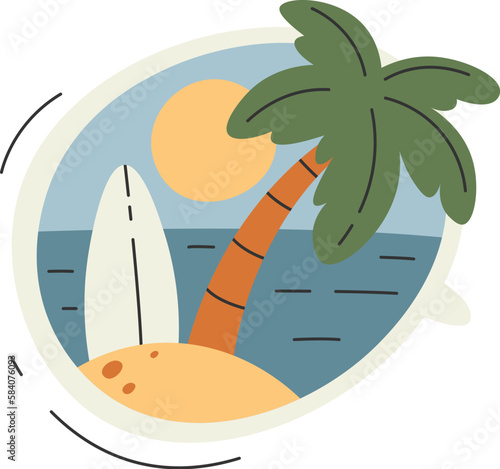 Beach And Palm Landscape
