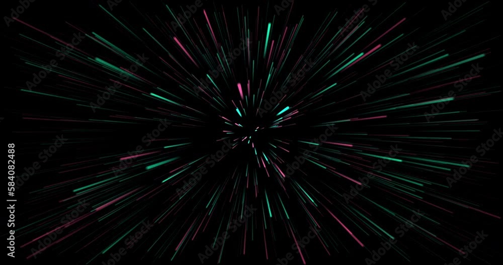 Abstract creative speed space background. Speed of pink, magenta, green and white light, neon glowing rays in motion. 4k resolution space animation Abstract creative speed space background. Speed of pink, magenta, green and white light, neon glowing rays in motion. 4k resolution space animation