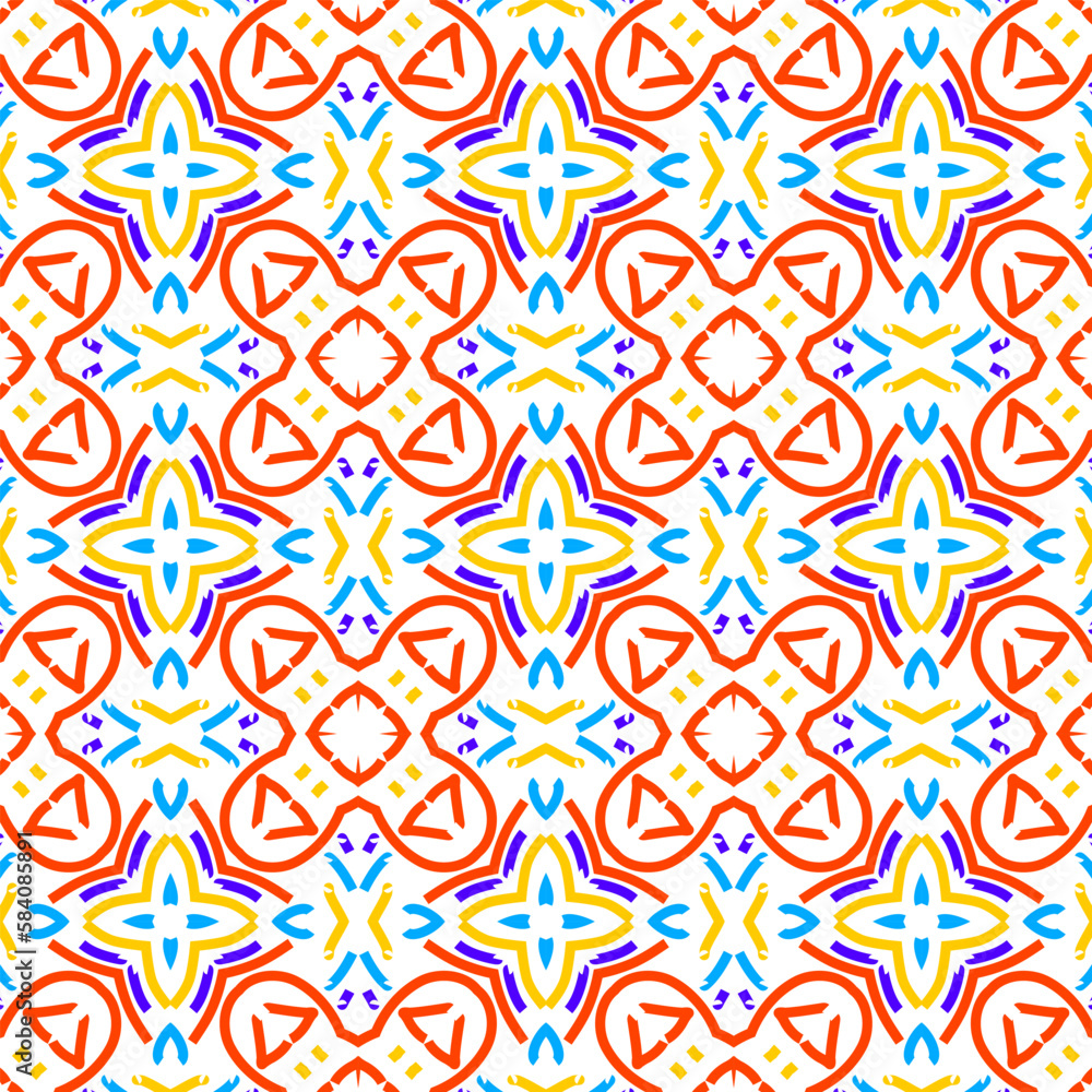 pattern with tribal ethnic style in color