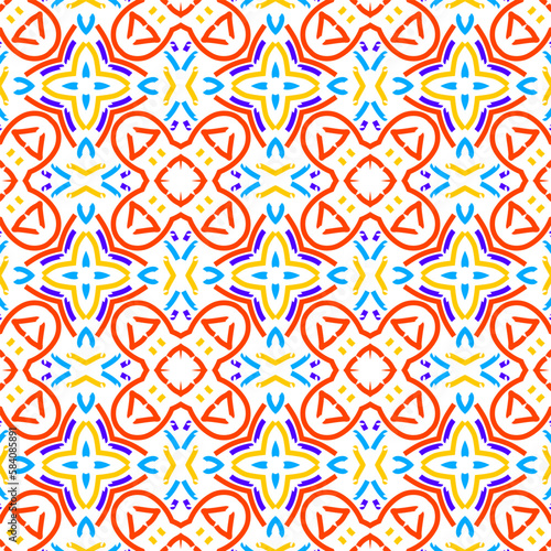 pattern with tribal ethnic style in color